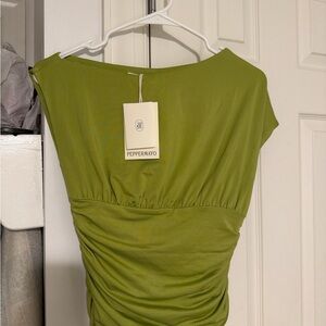 Peppermayo Liana Asymmetrical Top - Green size 2